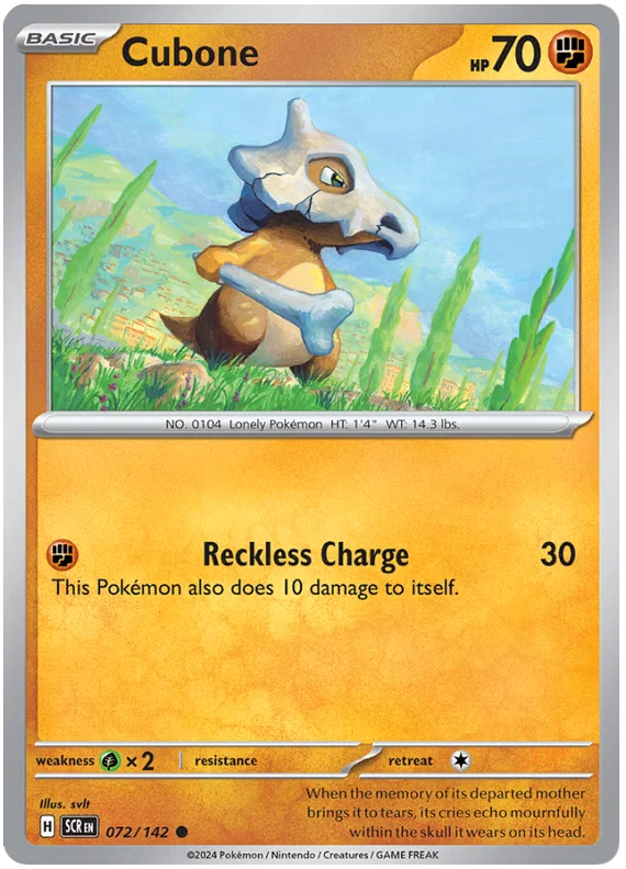 Cubone [Reverse Holo] (072/142) - Stellar Crown