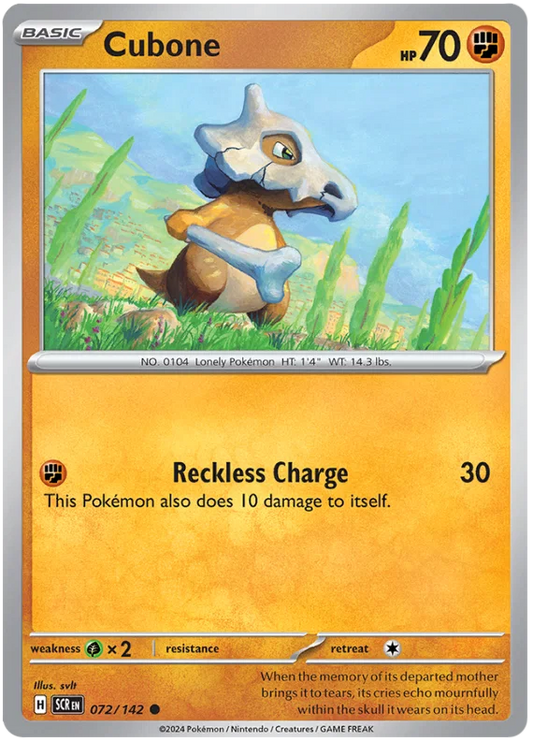 Cubone [Reverse Holo] (072/142) - Stellar Crown