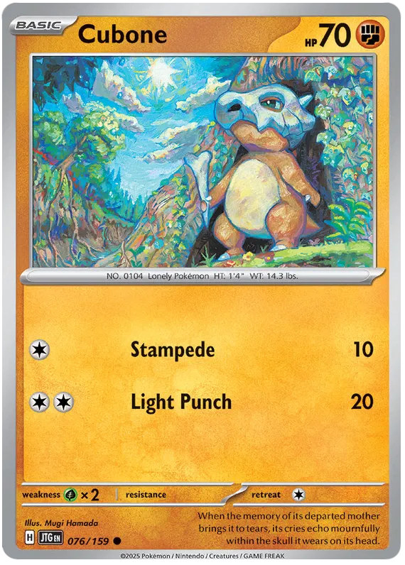 Cubone [Reverse Holo] (076/159) - Journey Together