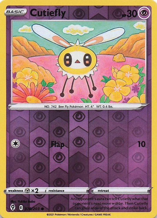Cutiefly Reverse Holo (078/203) - Evolving Skies
