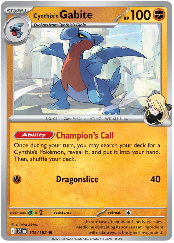 Cynthia's Gabite (103/182) - Destined Rivals