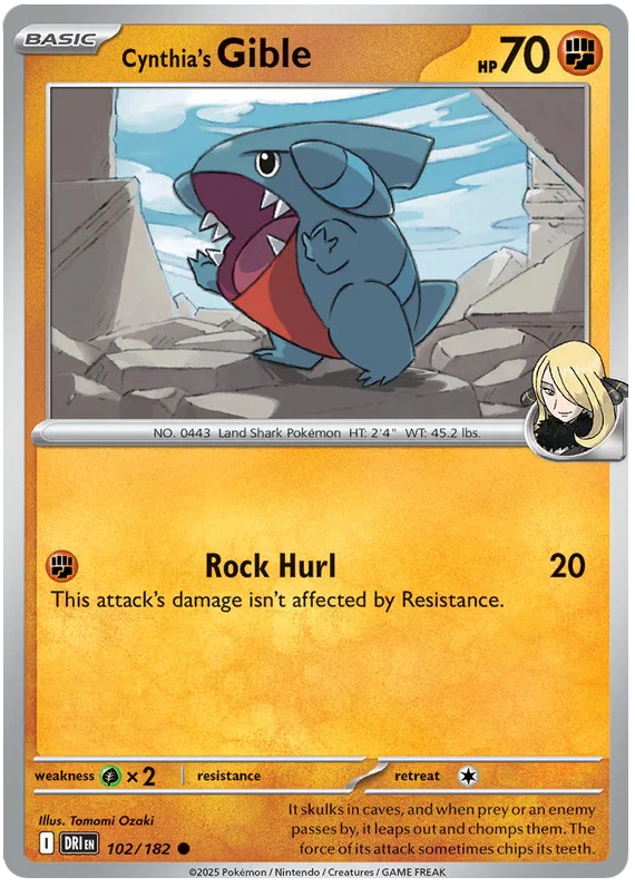 Cynthia's Gible (102/182) - Destined Rivals