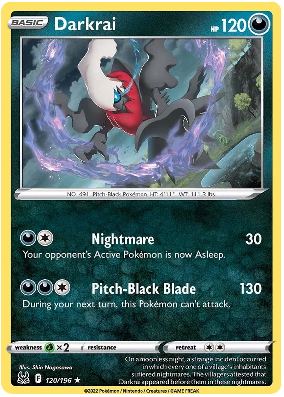 Darkrai [Reverse Holo] (120/196) - Lost Origin