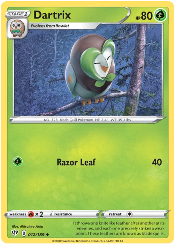 Dartrix (012/189) - Darkness Ablaze