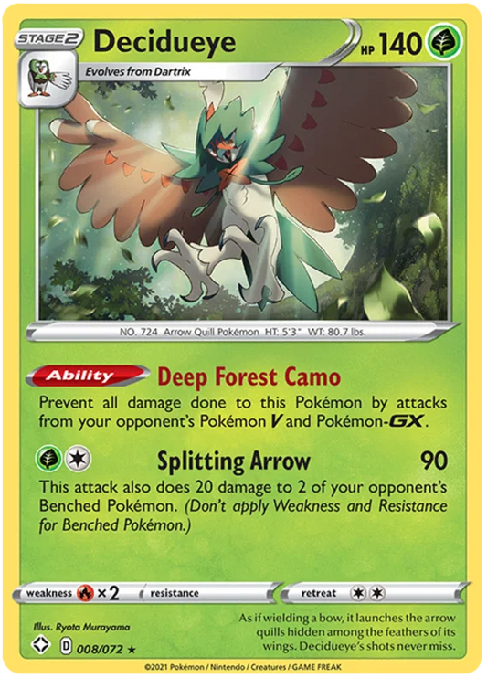 Decidueye [Reverse Holo] (008/072) - Shining Fates