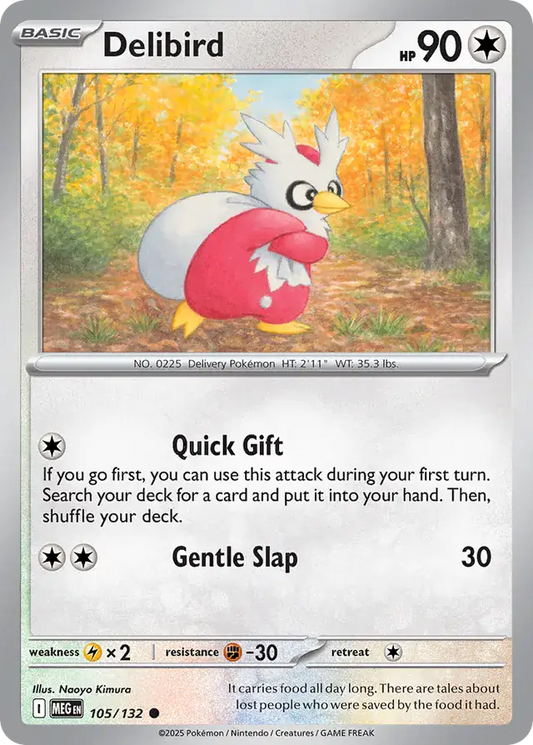 Delibird [Reverse Holo] (105/132) - Mega Evolution