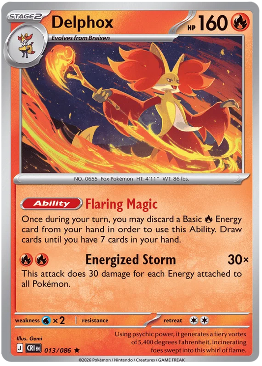 Delphox Holo (013/086) - Chaos Rising