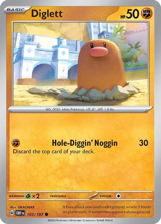 Diglett (103/197) - Obsidian Flames