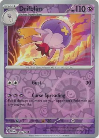 Drifblim Reverse Holo (090/198) - Scarlet & Violet