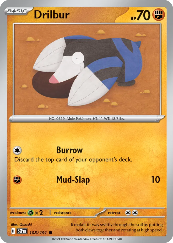 Drilbur (108/191) - Surging Sparks