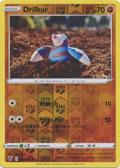 Drilbur Reverse Holo (091/185) - Vivid Voltage