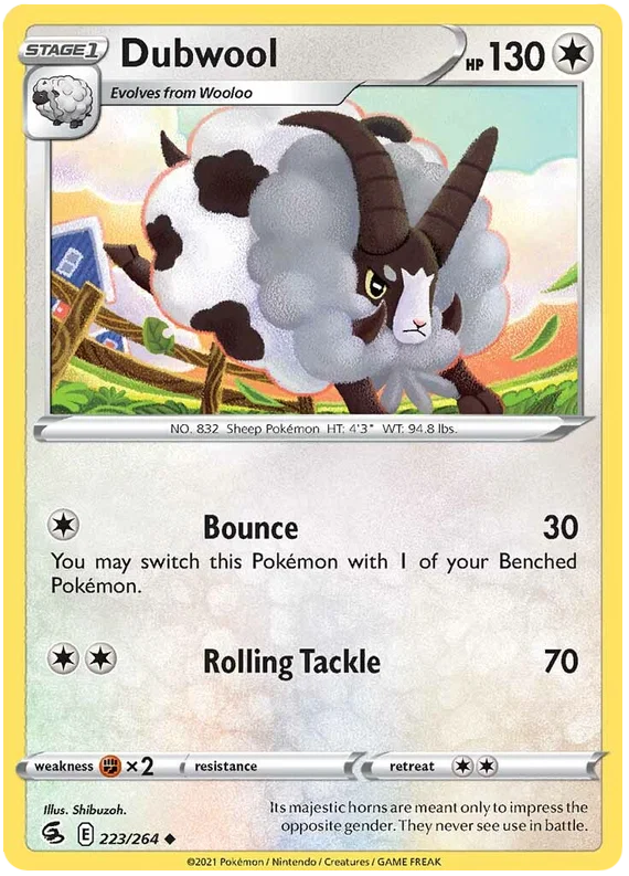 Dubwool [Reverse Holo] (223/264) - Fusion Strike