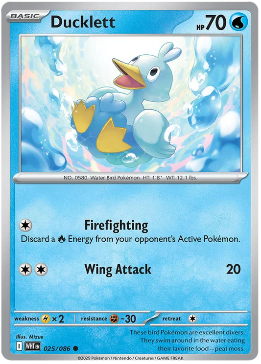 Ducklett [Reverse Holo] (025/086) - White Flare