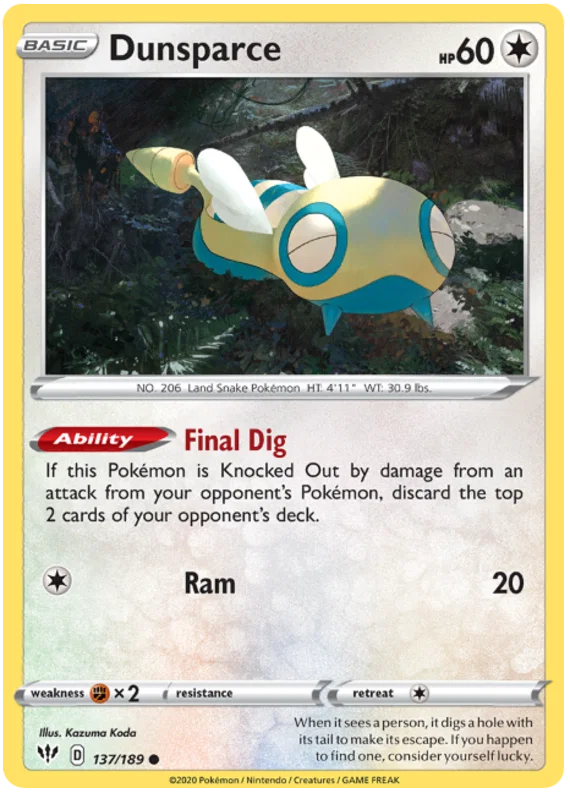 Dunsparce (137/189) - Darkness Ablaze