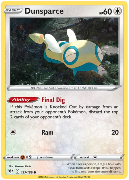 Dunsparce (137/189) - Darkness Ablaze