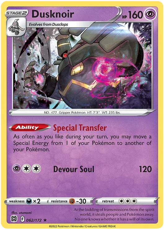 Dusknoir Holo (062/172) - Brilliant Stars
