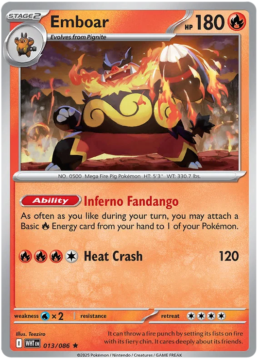 Emboar Holo (013/086) - White Flare