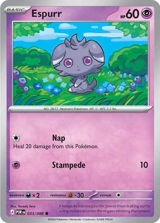 Espurr [Reverse Holo] (033/088) - Perfect Order