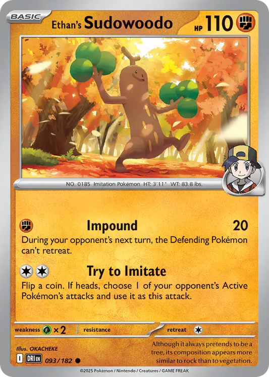Ethan's Sudowoodo (093/182) - Destined Rivals