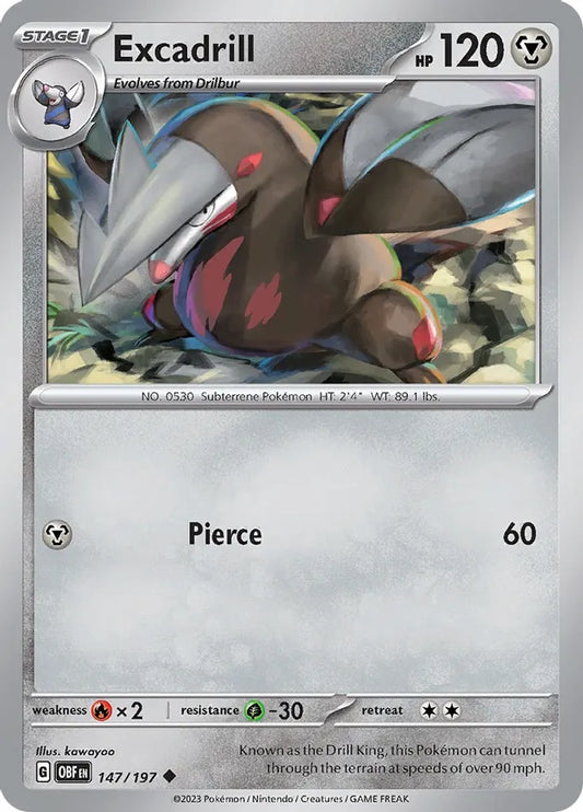 Excadrill (147/197) - Obsidian Flames