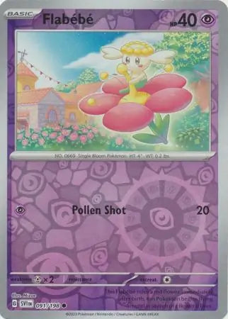 Flabebe Reverse Holo (091/198) - Scarlet & Violet