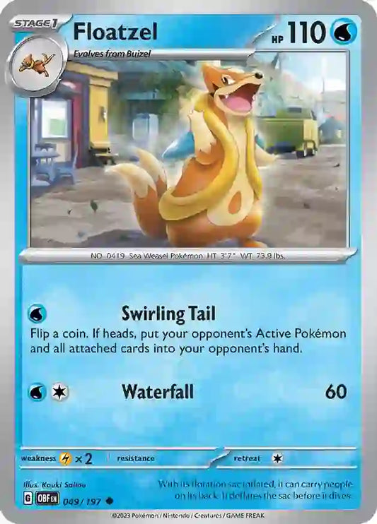 Floatzel (049/197) - Obsidian Flames