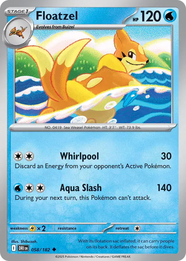 Floatzel (058/182) - Destined Rivals