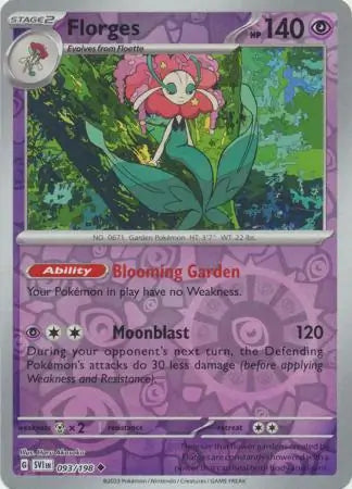 Florges Reverse Holo (093/198) - Scarlet & Violet