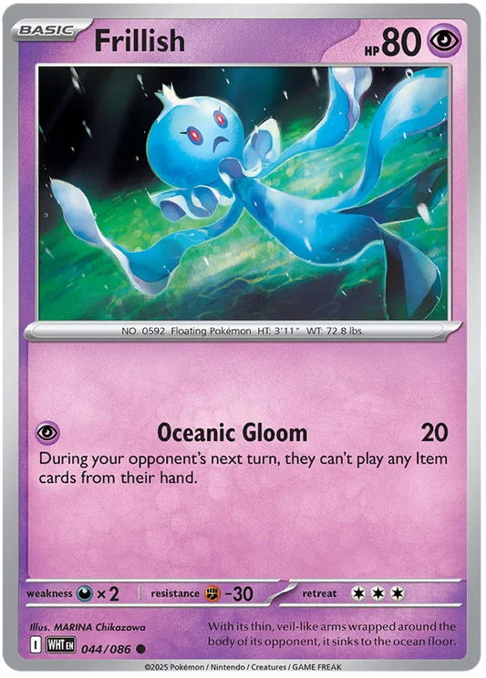 Frillish [Reverse Holo] (044/086) - White Flare