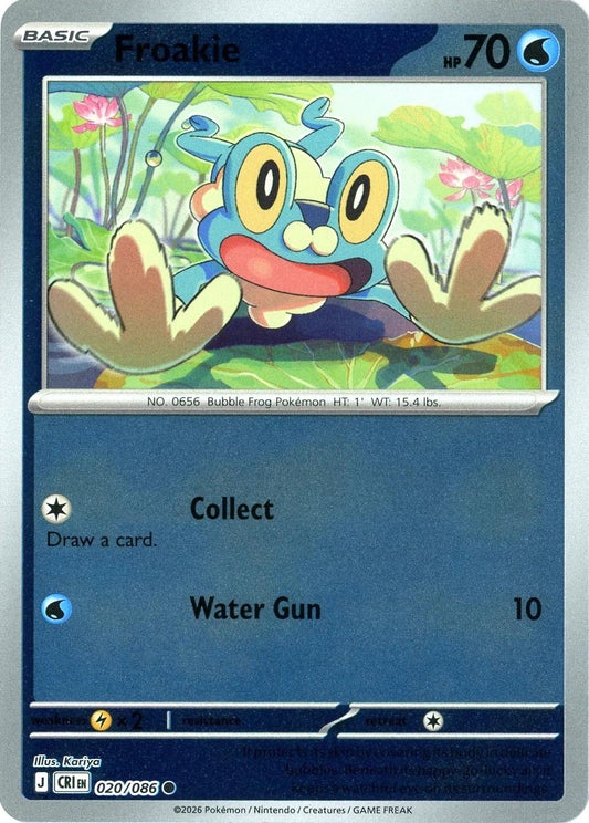 Froakie Reverse Holo (020/086) - Chaos Rising