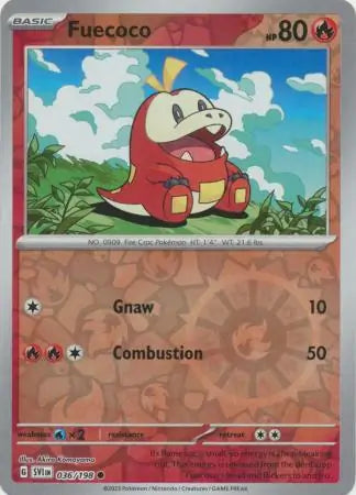 Fuecoco Reverse Holo (036/198) - Scarlet & Violet