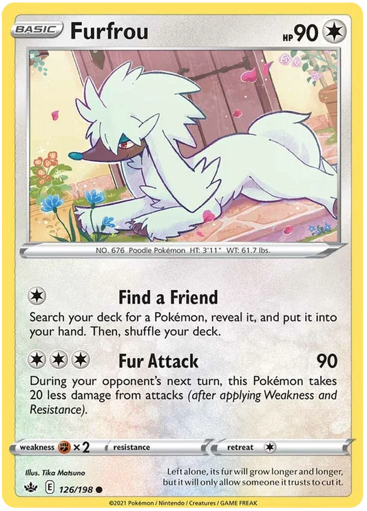 Furfrou [Reverse Holo] (126/198) - Chilling Reign