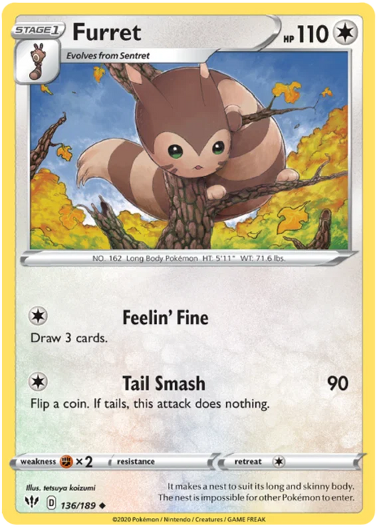 Furret (136/189) - Darkness Ablaze