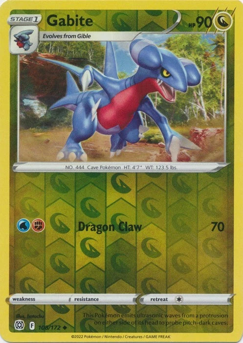 Gabite Reverse Holo (108/172) - Brilliant Stars