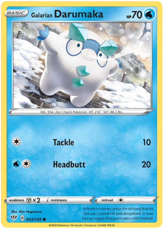 Galarian Darumaka (043/189) - Darkness Ablaze