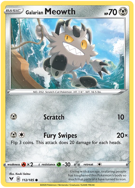 Galarian Meowth (112/185) - Vivid Voltage