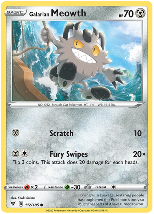 Galarian Meowth (112/185) - Vivid Voltage