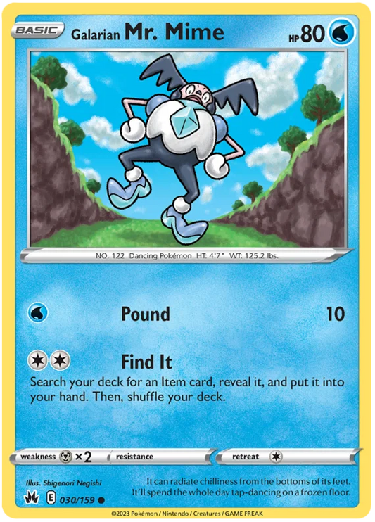Galarian Mr. Mime (030/159) - Crown Zenith