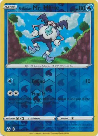 Galarian Mr. Mime Reverse Holo (030/159) - Crown Zenith