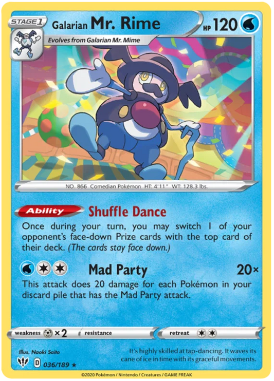 Galarian Mr. Rime (036/189) - Darkness Ablaze