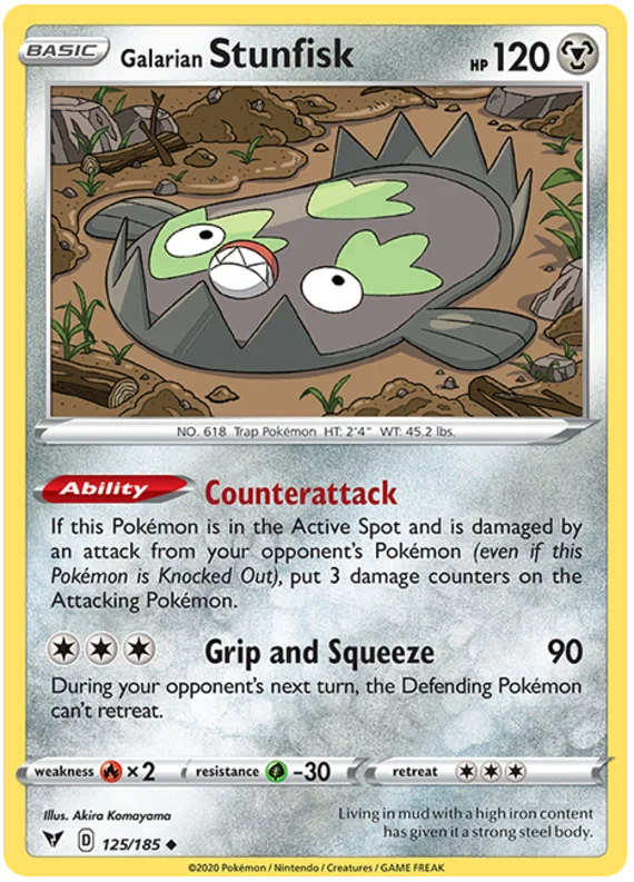 Galarian Stunfisk (125/185) - Vivid Voltage