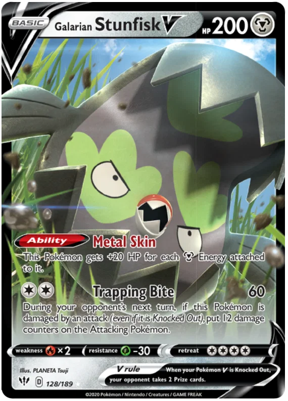 Galarian Stunfisk V (128/189) - Darkness Ablaze