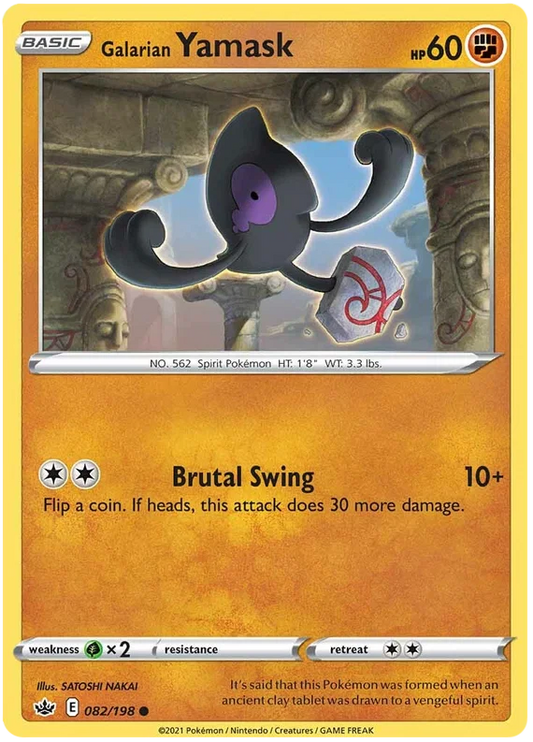 Galarian Yamask [Reverse Holo] (082/198) - Chilling Reign