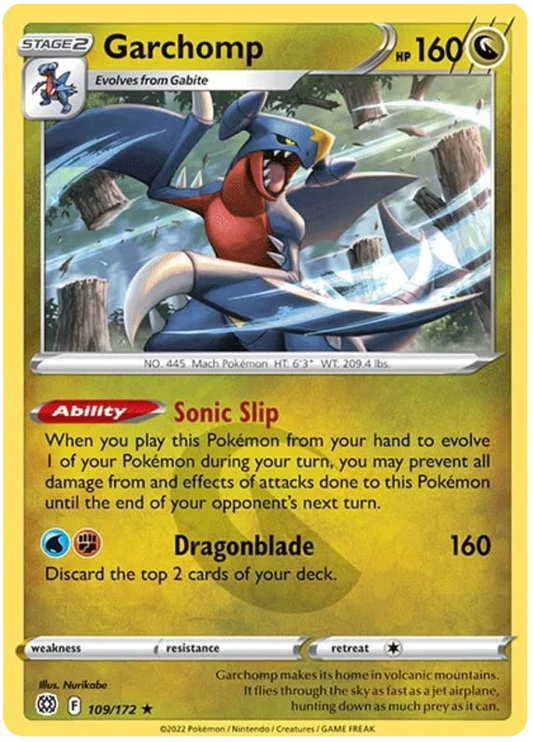 Garchomp [Reverse Holo] (109/172) - Brilliant Stars