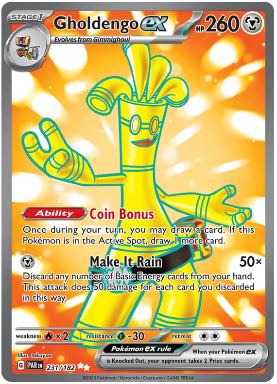 Gholdengo ex (231/182) Ultra Rare - Paradox Rift