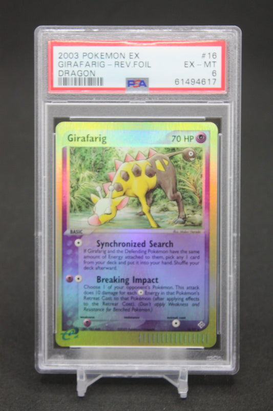 Girafarig [Reverse Holo] #16 - EX Dragon - PSA 6
