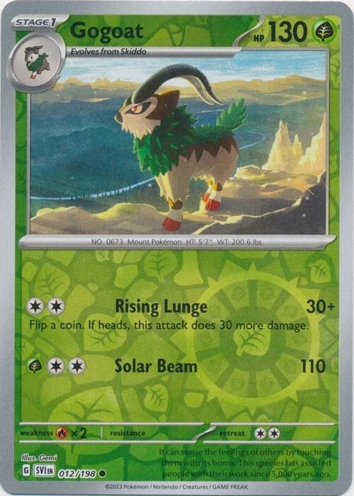 Gogoat Reverse Holo (012/198) - Scarlet & Violet