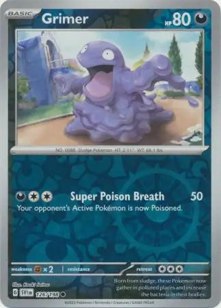 Grimer Reverse Holo (126/198) - Scarlet & Violet