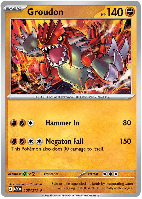 Groudon [Holo] (108/217) - Ascended Heroes