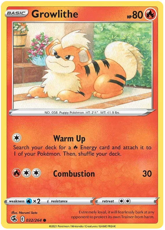 Growlithe [Reverse Holo] (032/264) - Fusion Strike